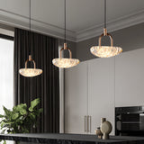 Modern Optical Acrylic LED Pendant Light with 3 Color Step Dimming for Dining Room and Bedroom