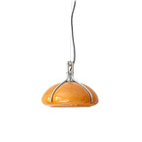 Modern Orange Plexiglass Quadrifoglio Pendant Light with Biomorphic Chrome Design