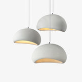 Modern Organic Cloud Chandelier with Rough Texture HDPE Shades and Adjustable Cables