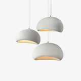 Modern Organic Cloud Chandelier with Rough Texture HDPE Shades and Adjustable Cables