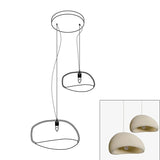 Modern Organic Cloud Chandelier with Rough Texture HDPE Shades and Adjustable Cables