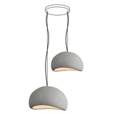 Modern Organic Cloud Chandelier with Rough Texture HDPE Shades and Adjustable Cables