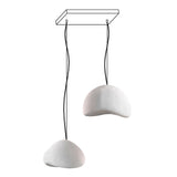 Modern Organic Cloud Chandelier with Rough Texture HDPE Shades and Adjustable Cables