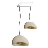 Modern Organic Cloud Chandelier with Rough Texture HDPE Shades and Adjustable Cables