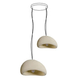 Modern Organic Cloud Chandelier with Rough Texture HDPE Shades and Adjustable Cables