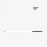 Modern Organic Glass LED Pendant Light with White Shade and Nickel Finish