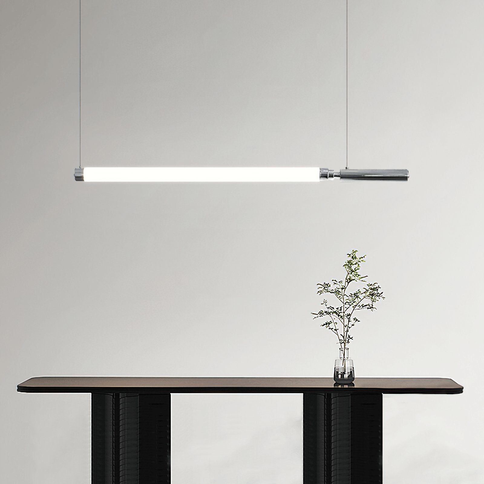 Modern Organic Glass LED Pendant Light with White Shade and Nickel Finish