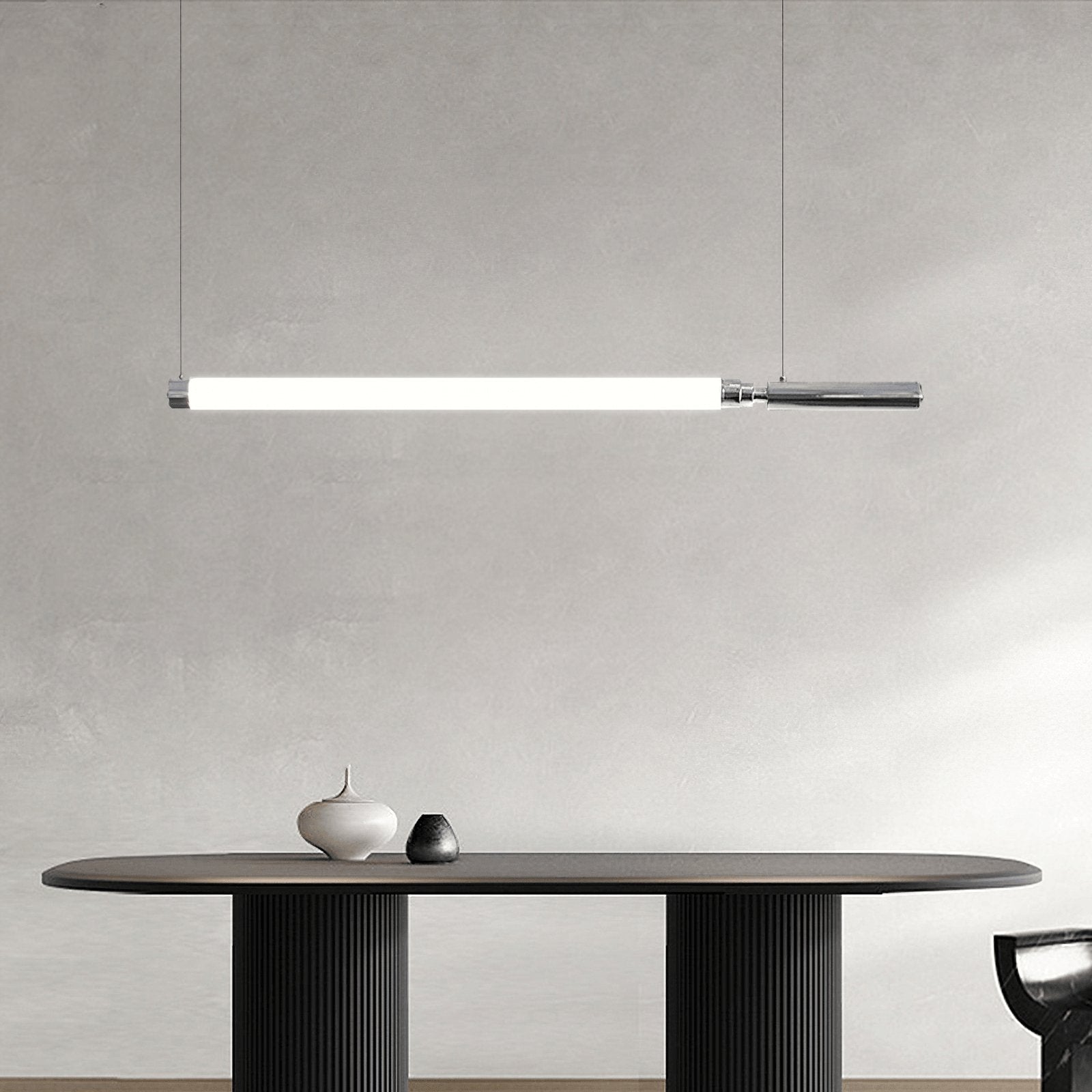 Modern Organic Glass LED Pendant Light with White Shade and Nickel Finish