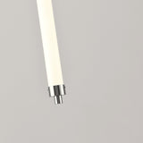 Modern Organic Glass LED Pendant Light with White Shade and Nickel Finish