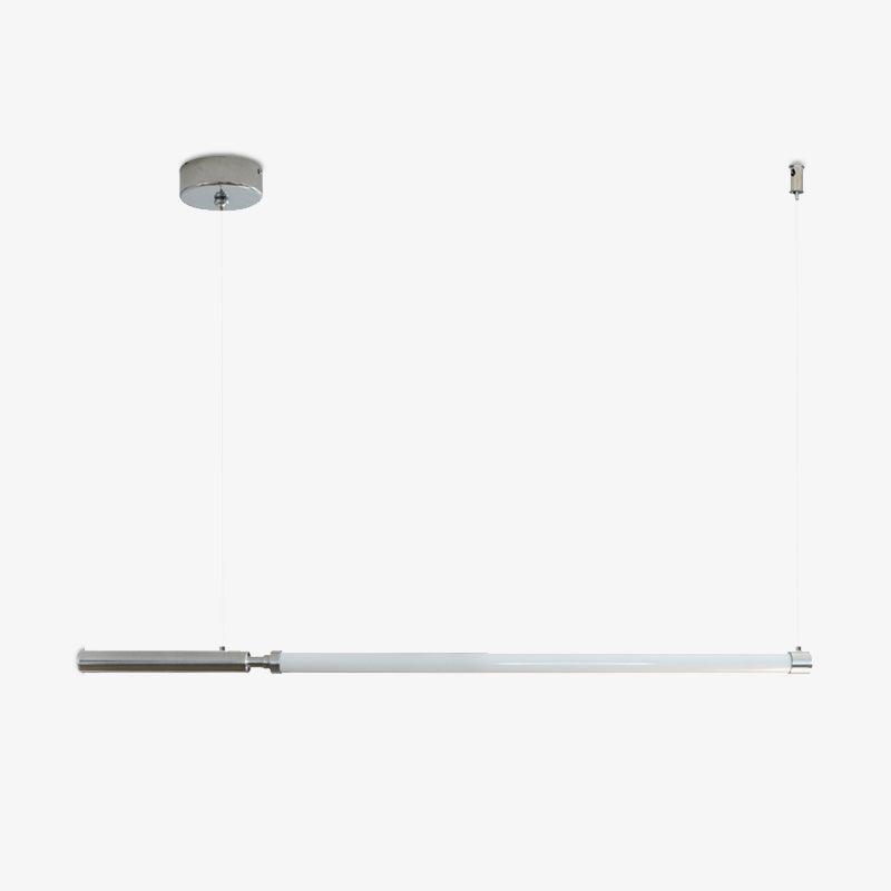 Modern Organic Glass LED Pendant Light with White Shade and Nickel Finish