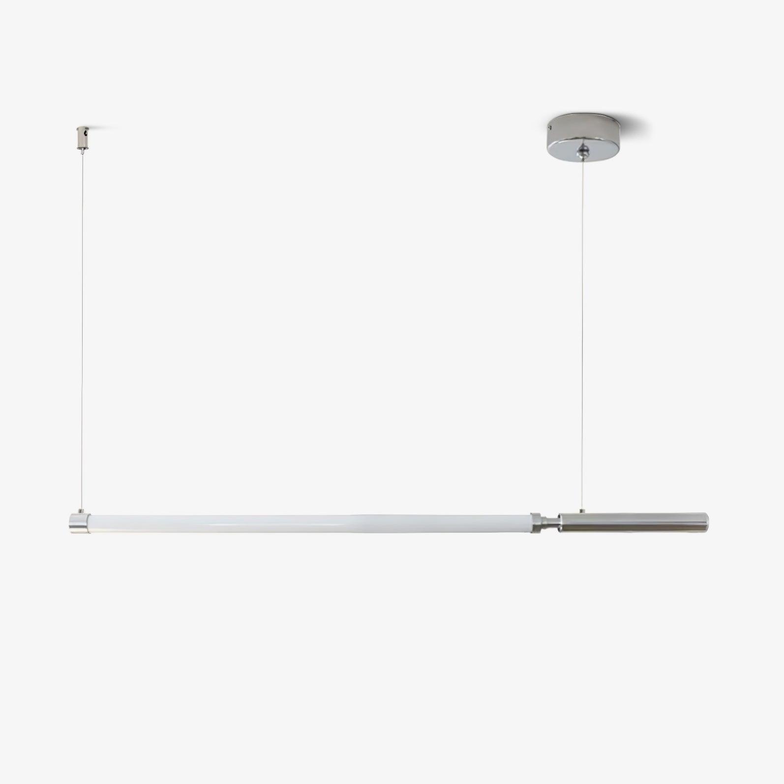 Modern Organic Glass LED Pendant Light with White Shade and Nickel Finish