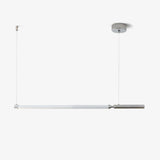 Modern Organic Glass LED Pendant Light with White Shade and Nickel Finish