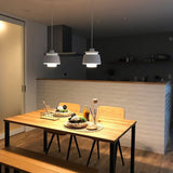 Modern Orion Metal Spinning Pendant Light with Industrial Metallic Finish for Indoor Spaces