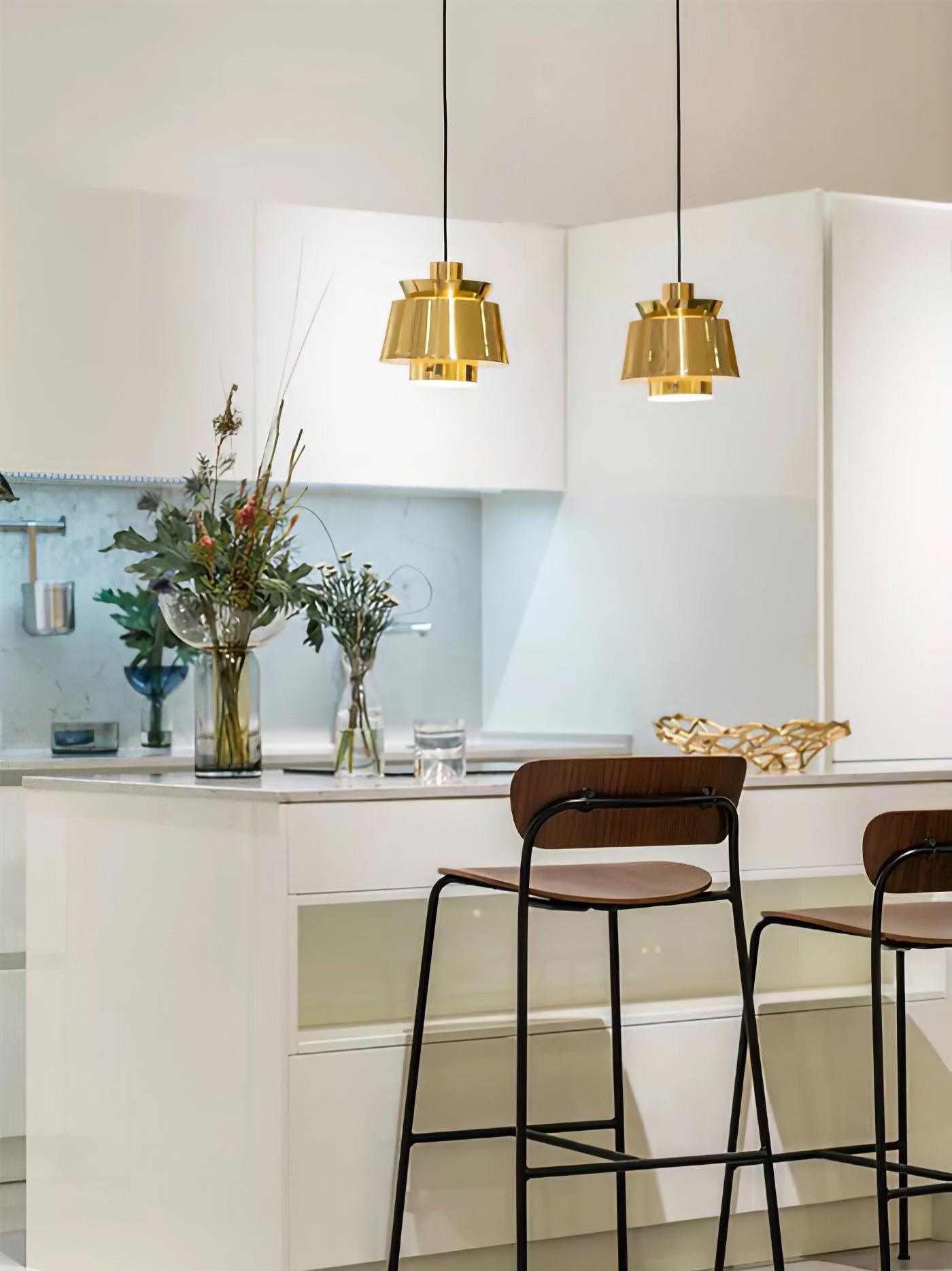 Modern Orion Metal Spinning Pendant Light with Industrial Metallic Finish for Indoor Spaces