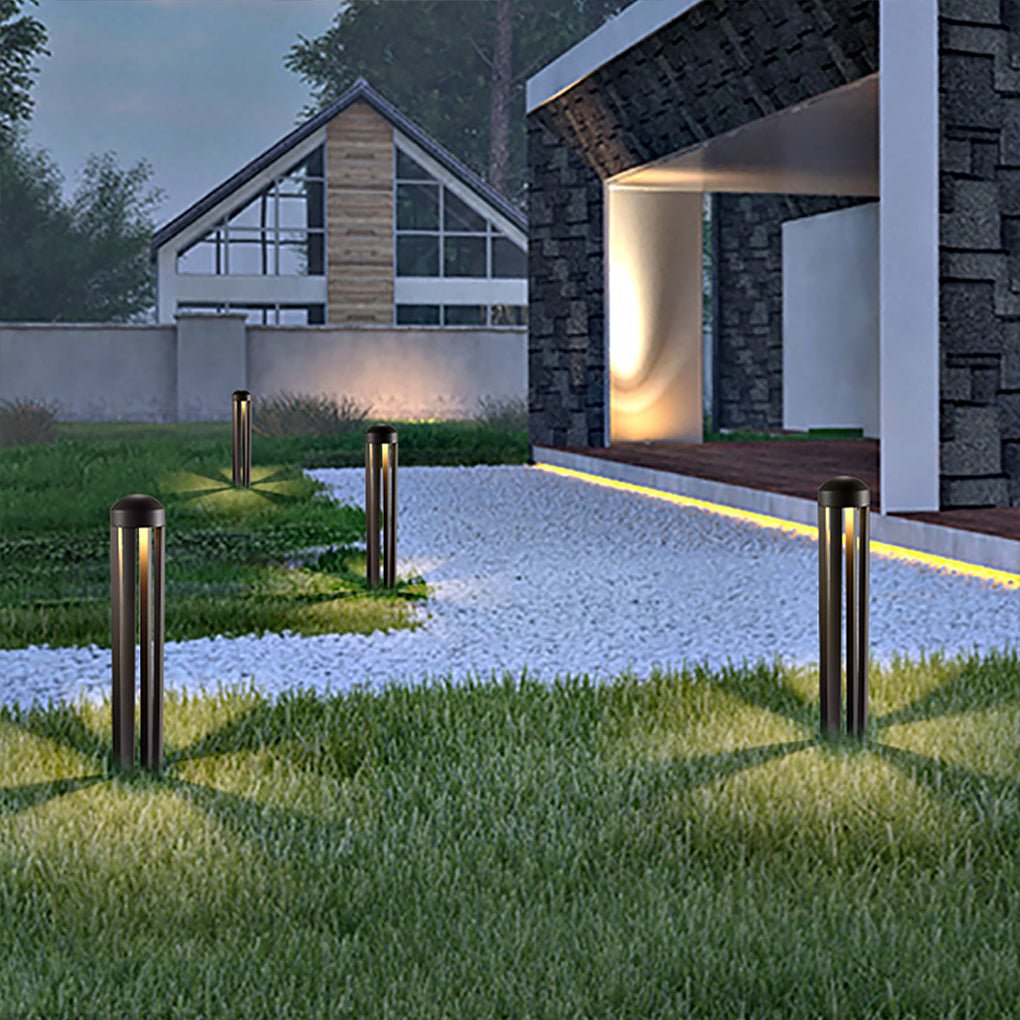 Modern Outdoor LED Landscape Post Light for Courtyard Pathways and Garden Lawns