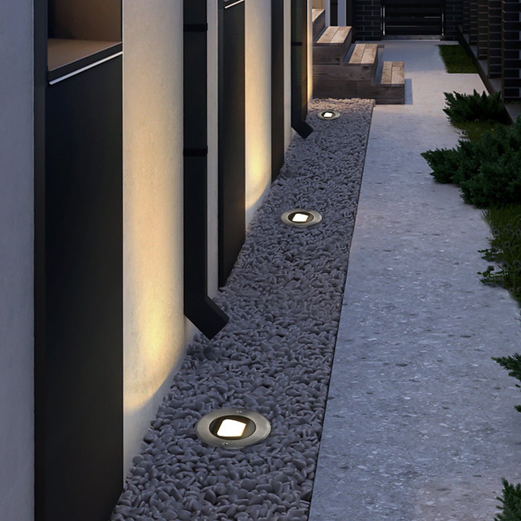 Modern Outdoor LED Recessed Step Lights Waterproof Ground Lighting for Decks Pathways and Gardens