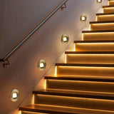 Modern Outdoor LED Recessed Step Lights Waterproof Ground Lighting for Decks Pathways and Gardens