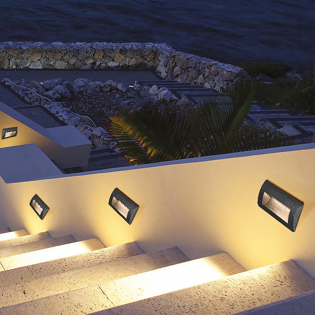 Modern Outdoor LED Stair Light IP65 Waterproof Recessed Step Lamp for Pathway Corridor and Patio