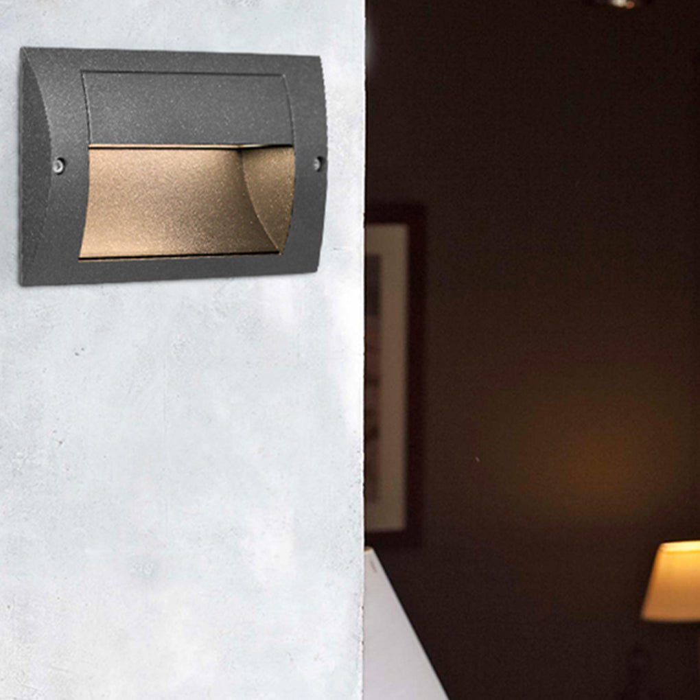 Modern Outdoor LED Stair Light IP65 Waterproof Recessed Step Lamp for Pathway Corridor and Patio