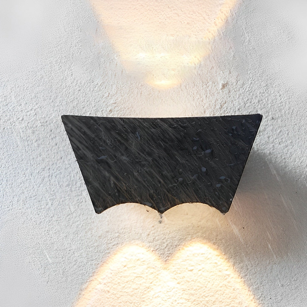 Modern Outdoor LED Up and Down Wall Sconce IP67 Waterproof Black Aluminum Exterior Porch Light