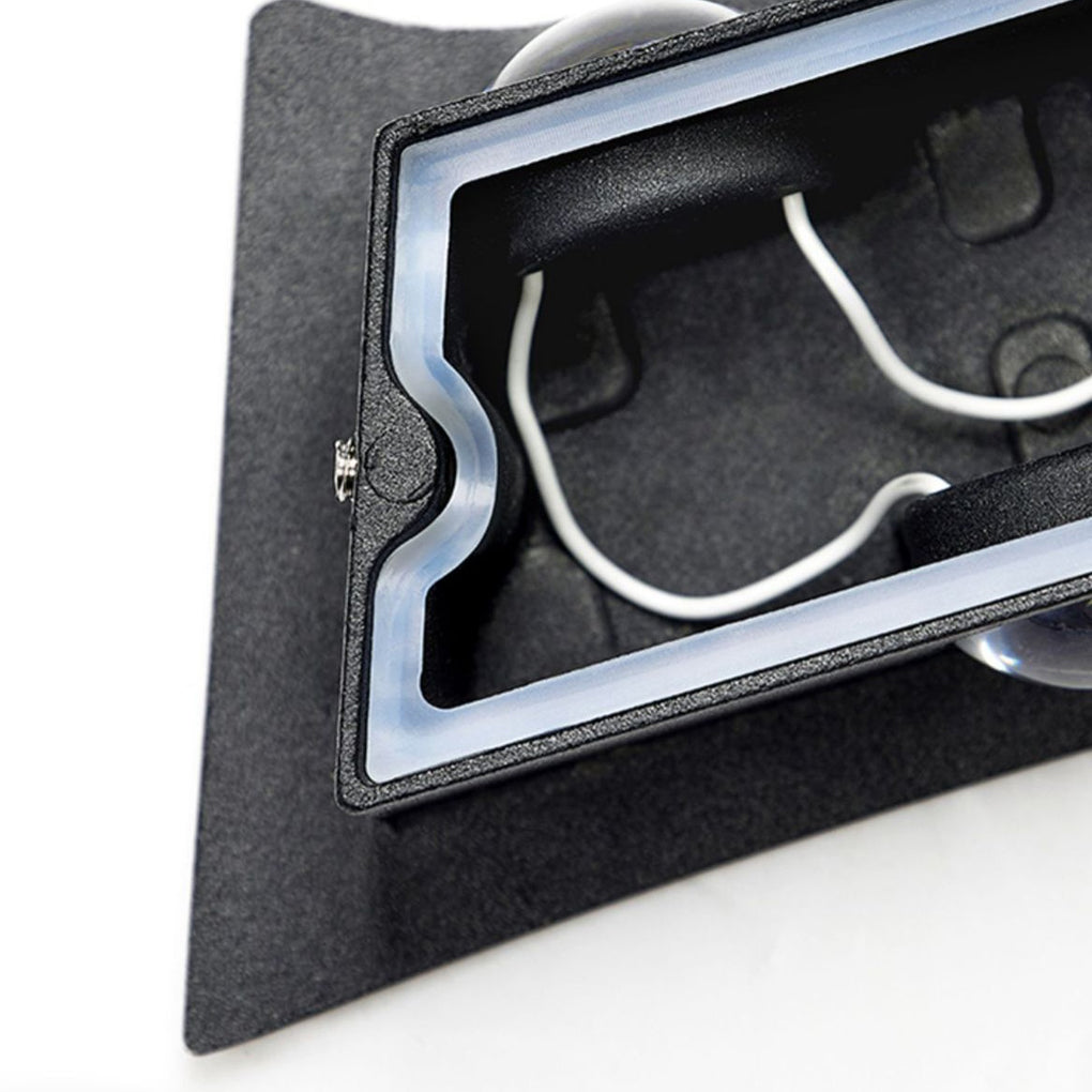 Modern Outdoor LED Up and Down Wall Sconce IP67 Waterproof Black Aluminum Exterior Porch Light