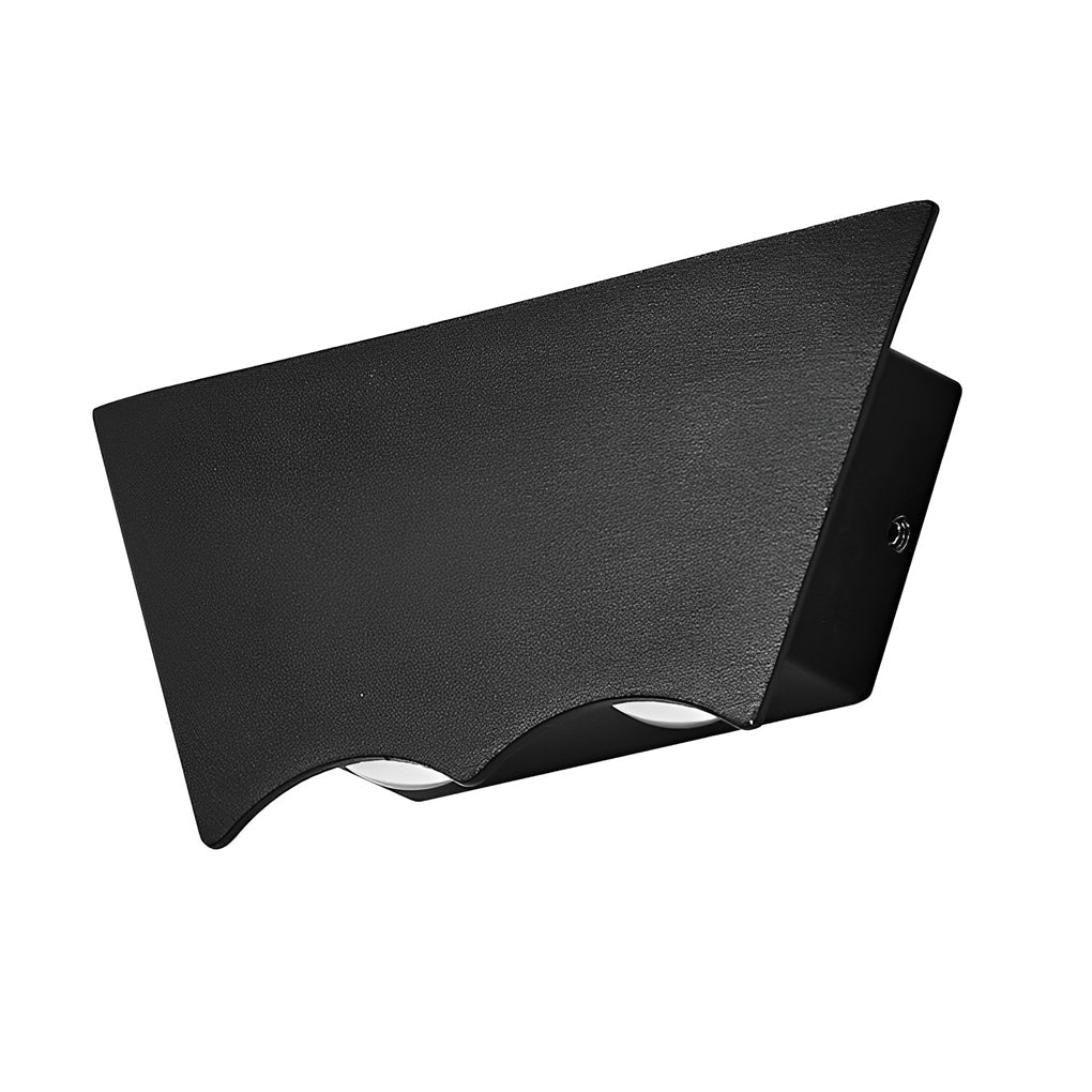 Modern Outdoor LED Up and Down Wall Sconce IP67 Waterproof Black Aluminum Exterior Porch Light