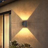 Modern Outdoor LED Wall Sconce IP65 Waterproof Exterior Up and Down Garden Path Light Fixture