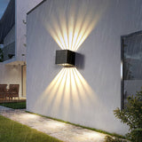 Modern Outdoor LED Wall Sconce Up and Down Light IP65 Waterproof Aluminum Exterior Lamp for Porch and Garden