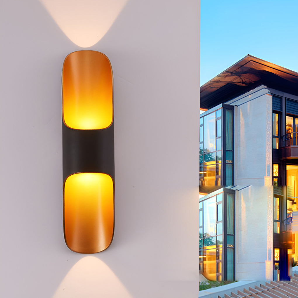 Modern Outdoor LED Wall Sconce Waterproof Up and Down Exterior House Light