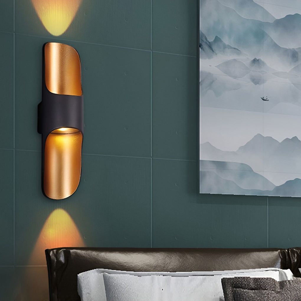 Modern Outdoor LED Wall Sconce Waterproof Up and Down Exterior House Light