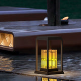 Modern Outdoor Pathway Light Stainless Steel Landscape Garden Lawn Lamp with Marble Shade