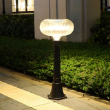 Modern Outdoor Solar Bollard Light LED Pathway Post Lamp for Garden Lawn Decoration