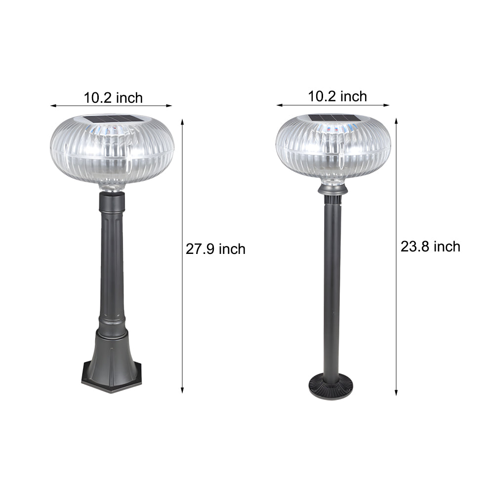 Modern Outdoor Solar Bollard Light LED Pathway Post Lamp for Garden Lawn Decoration