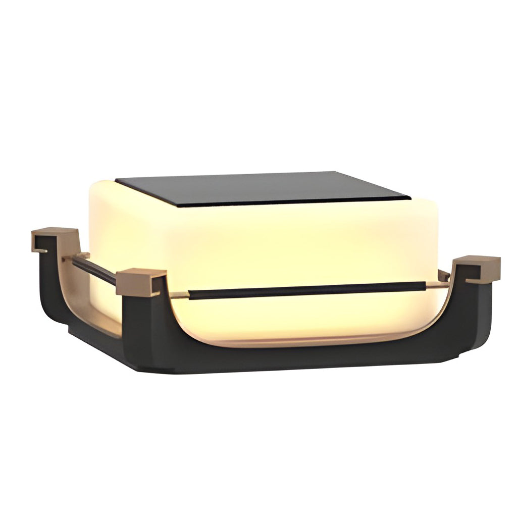 Modern Outdoor Solar Deck Post Lights Waterproof LED Fence Cap Lighting for Patio and Gate