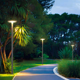 Modern Outdoor Solar Garden Post Light with 360 Degree Dual Motion Sensor