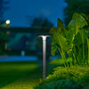 Modern Outdoor Solar Garden Post Light with 360 Degree Dual Motion Sensor