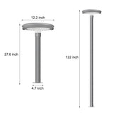 Modern Outdoor Solar Garden Post Light with 360 Degree Dual Motion Sensor