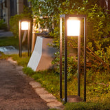 Modern Outdoor Solar Path Lights Waterproof LED Landscape Lighting with 3 Color Dimming Modes