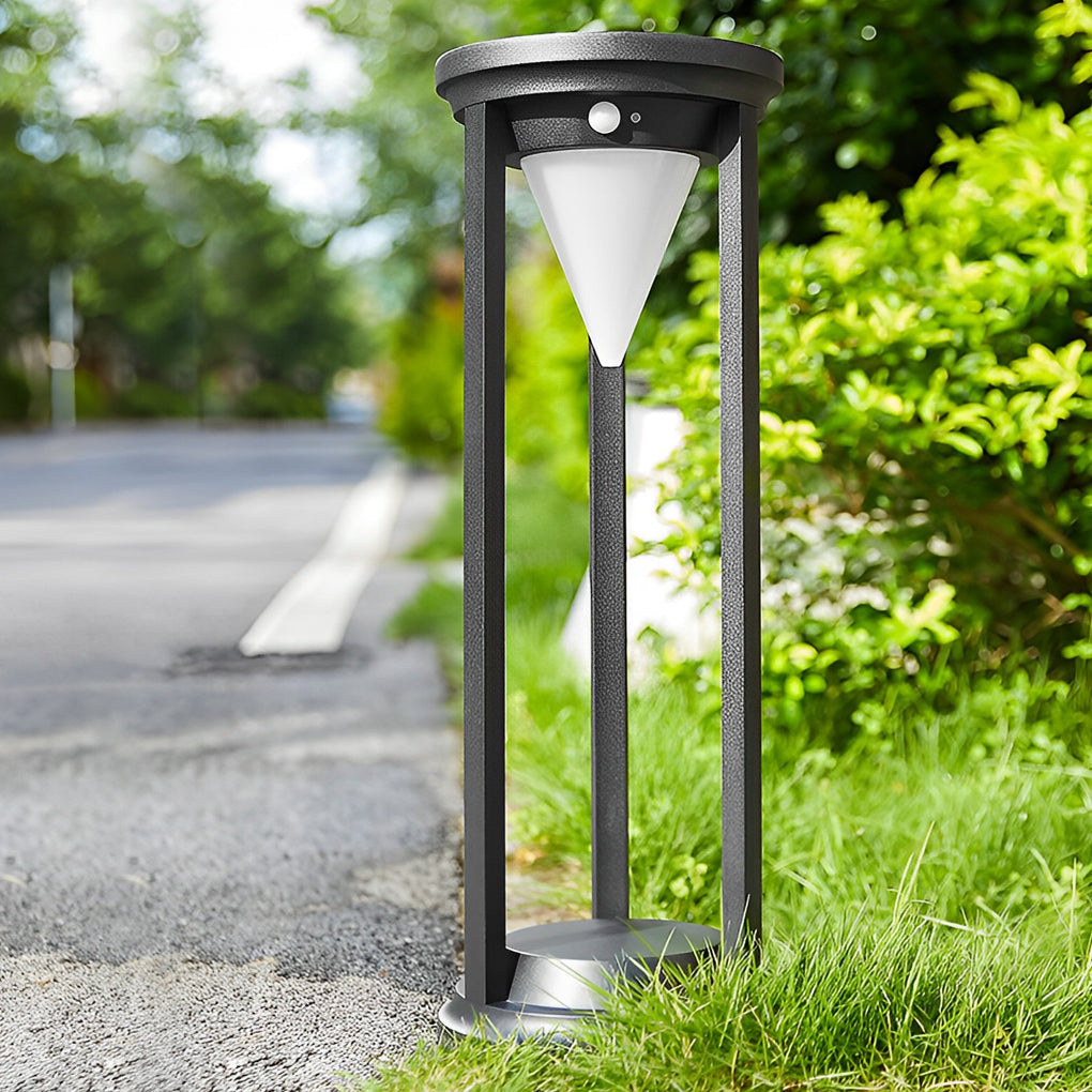 Modern Outdoor Solar Path Lights Waterproof LED Landscape Lighting with 3 Color Dimming Modes