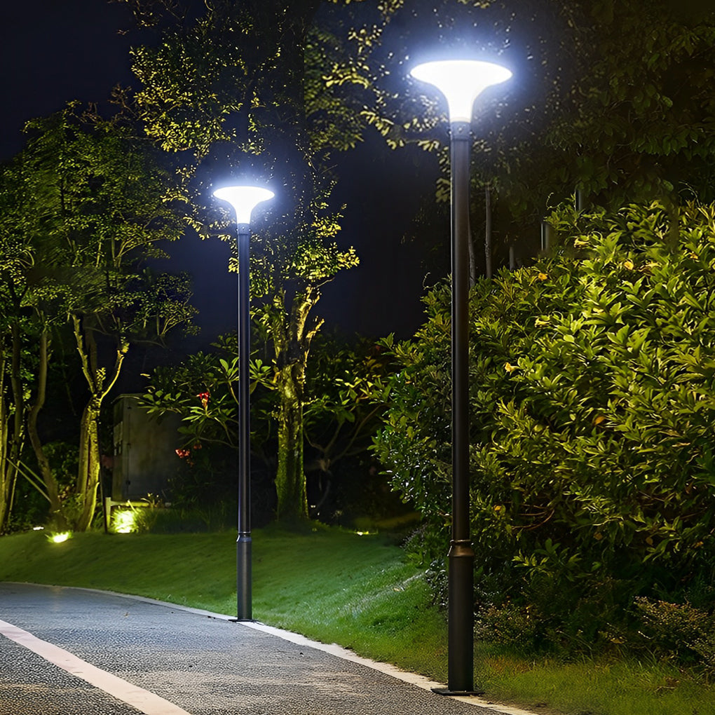Modern Outdoor Solar Post Light Waterproof Mushroom Shape Garden Street Lamp for Park and Yard