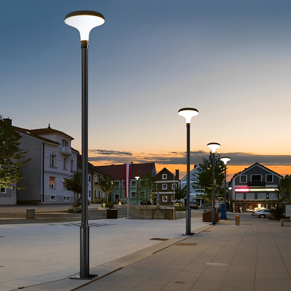 Modern Outdoor Solar Post Light Waterproof Mushroom Shape Garden Street Lamp for Park and Yard