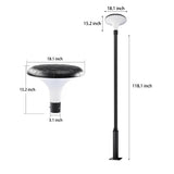 Modern Outdoor Solar Post Light Waterproof Mushroom Shape Garden Street Lamp for Park and Yard