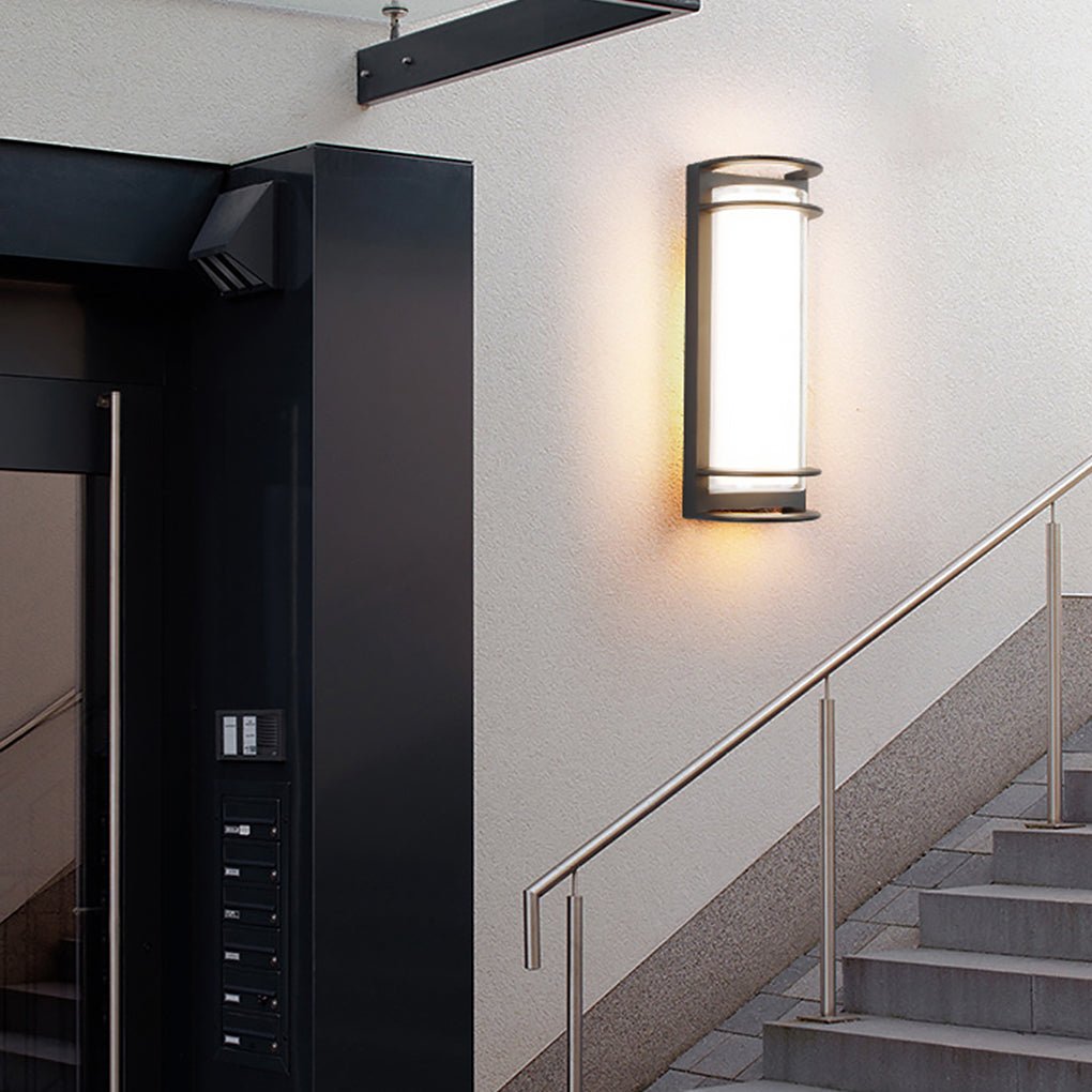 Modern Outdoor Waterproof LED Wall Sconce with Double Layer Acrylic Lampshade for Exterior Gate and Porch