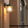 Modern Outdoor Waterproof Square Glass Wall Sconce Aluminum Exterior Porch Lighting