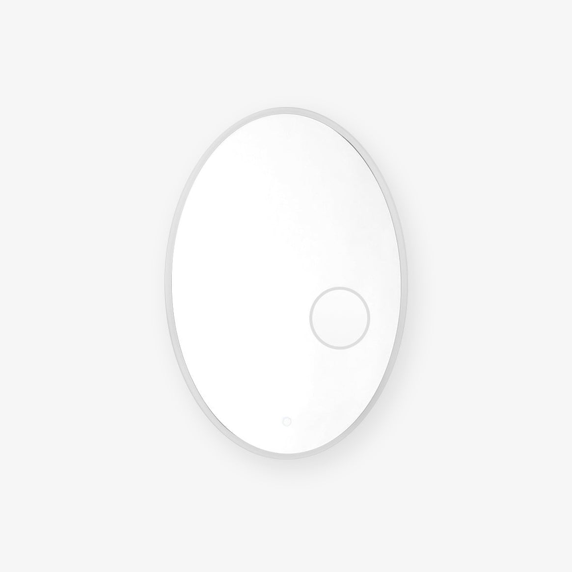 Modern Oval Backlit LED Bathroom Vanity Mirror with Magnifying Glass