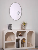 Modern Oval Backlit LED Bathroom Vanity Mirror with Magnifying Glass