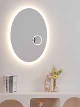 Modern Oval Backlit LED Bathroom Vanity Mirror with Magnifying Glass