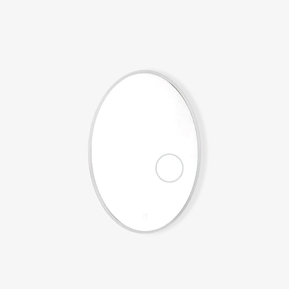 Modern Oval Backlit LED Bathroom Vanity Mirror with Magnifying Glass