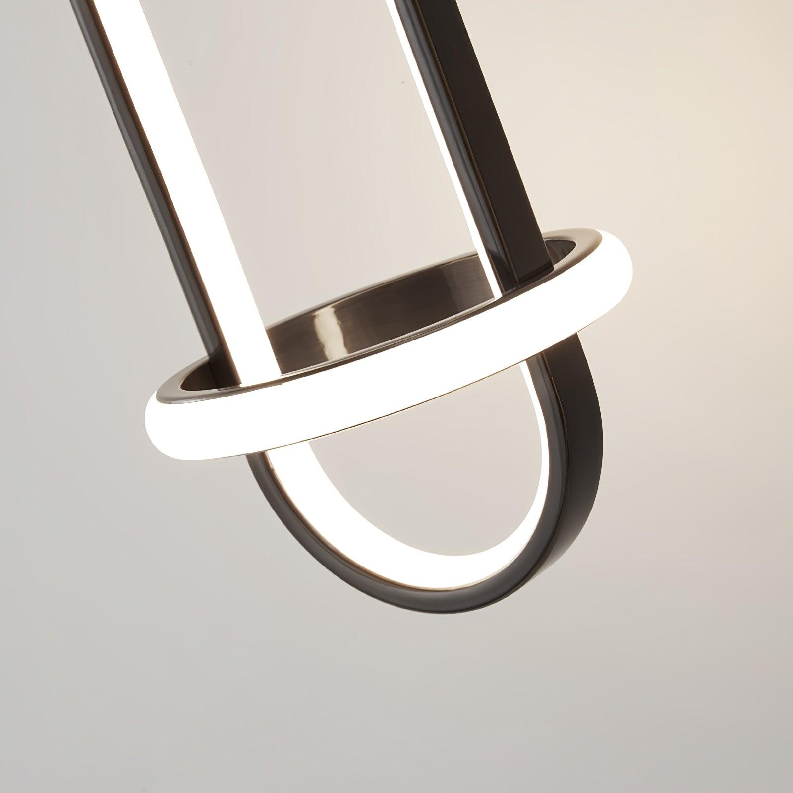 Modern Oval Brass LED Wall Sconce Scandinavian Style Three Color Temperature Fixture