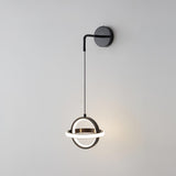 Modern Oval Brass LED Wall Sconce Scandinavian Style Three Color Temperature Fixture